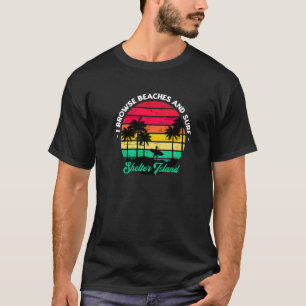T-shirt Je Parcoure Les Plages Et Surf Shelter Island Surf