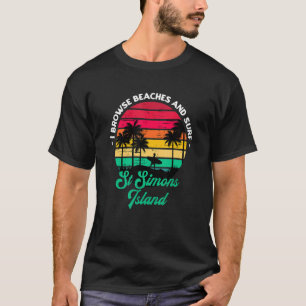 T-shirt Je Parcoure Les Plages Et Surf St Simons Island Su