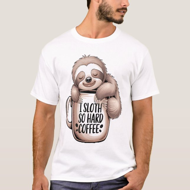 T-shirt Je paresse sans café (Devant)