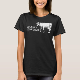T-shirt Je Parle À Mes Vaches vaches vache bétail agricul