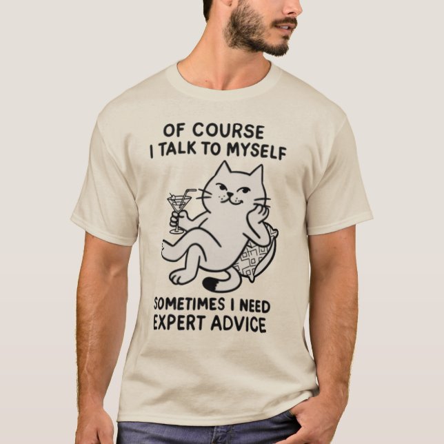 T-shirt Je parle à moi-même (Devant)