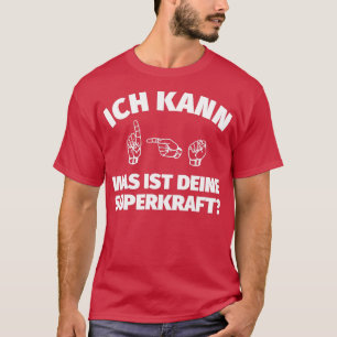 T-shirt Je parle allemand Langue des Signes Quel est votre