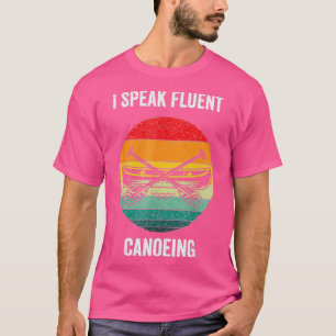 T-shirt Je Parle Canoë Fluent Canoë Canoë Vintage Kayak Gi