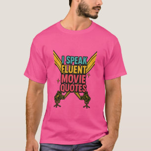 T-shirt Je parle Citations De Film Fluent Neon Hollywood A