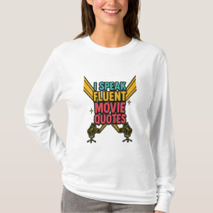 T-shirt Je parle Citations De Film Fluent Neon Hollywood A