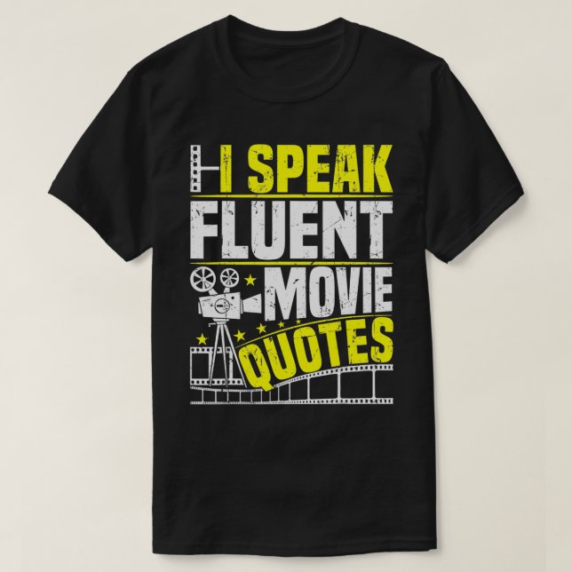 T-shirt Je parle Citations de film fluide Citations de fil (Design devant)