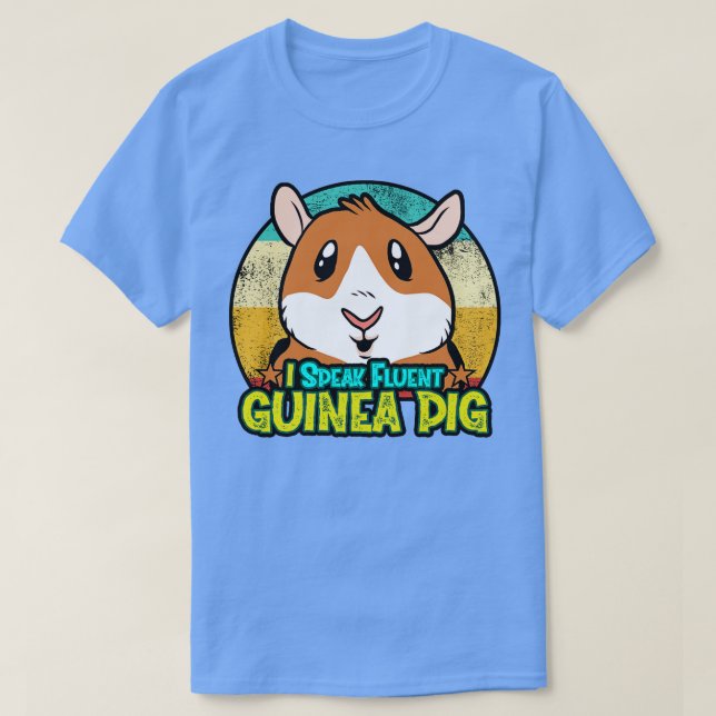 T-shirt Je Parle Cochon De Guinée Fluent (Design devant)