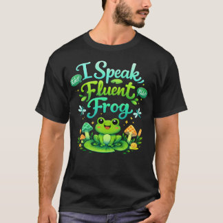 T-shirt Je parle couramment Frog Cottagecore