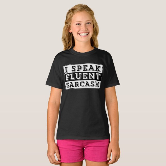 T-SHIRT JE PARLE COURAMMENT LE SARCASME (Devant entier)