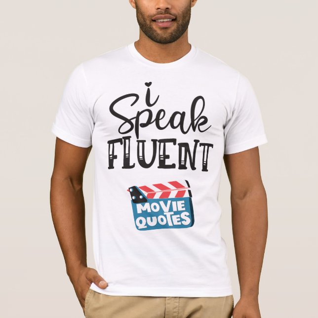 T-shirt Je parle couramment les citations de film amusant  (Devant)