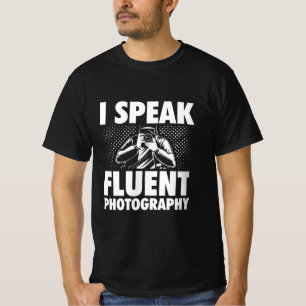T-shirt Je parle de la photographie fluide