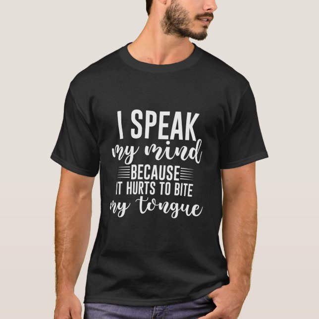 T-shirt Je Parle De Mon Esprit Parce Qu'Il Fait Mal De Bit (Devant)