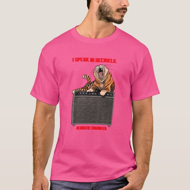T-shirt Je parle en décibels (Devant)