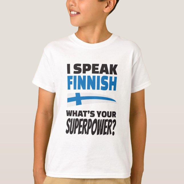 T-shirt Je parle finlandais - quelle est la votre (Devant)