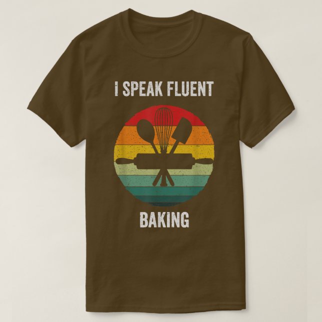 T-shirt Je parle Fluent Cuisine Vintage (Design devant)