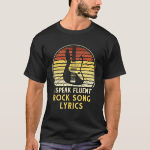 T-shirt Je Parle Fluent Rock Chanson Lyrics Musique