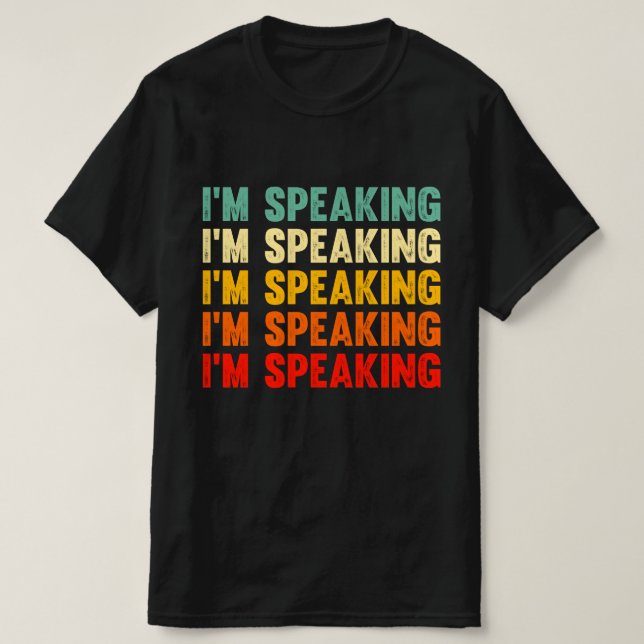 T-shirt Je parle Kamala Harris Vice-présidente Débat (Design devant)