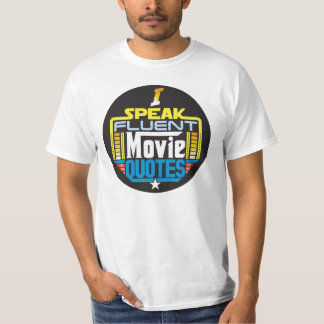 T-shirt Je parle l'avant rond de film de chemise fluidee