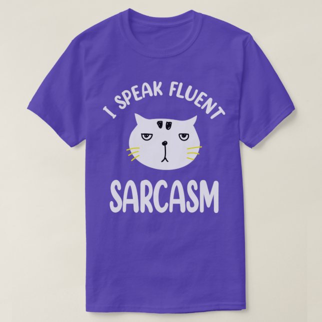 T-shirt Je parle le sarcasme fluent1 (Design devant)