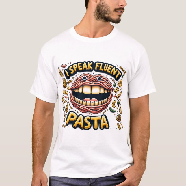 T-shirt Je Parle Pâtes Fluentes (Devant)