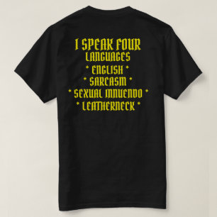 T-SHIRT JE PARLE QUATRE LANGUES