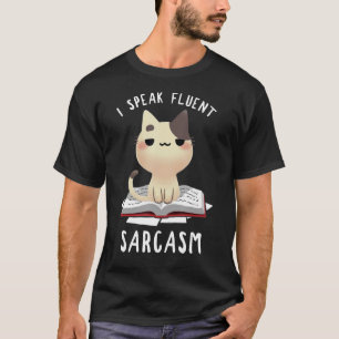 T-shirt Je Parle Sarcasme Fluent, Chat Papa-dy Maman-my, G