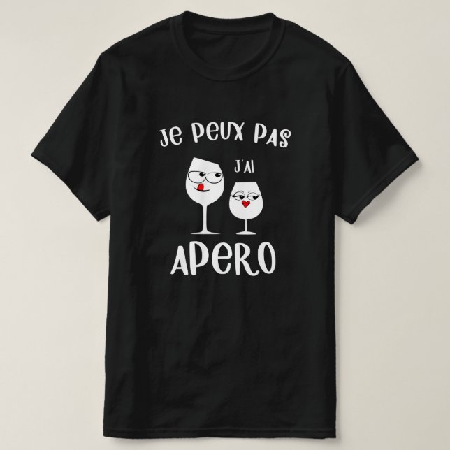 T-shirt Je pas j'ai apero (Design devant)
