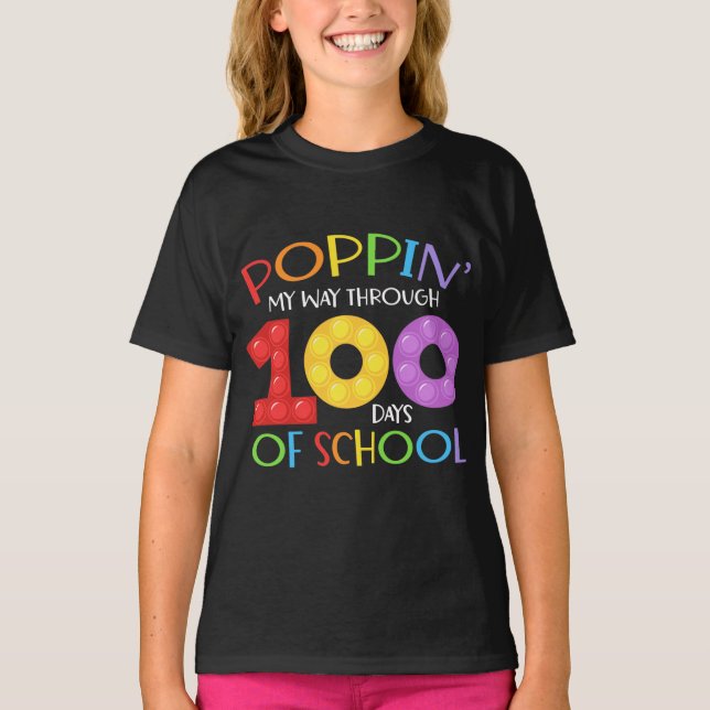 T-shirt Je passe 100 jours à l'école (Devant)