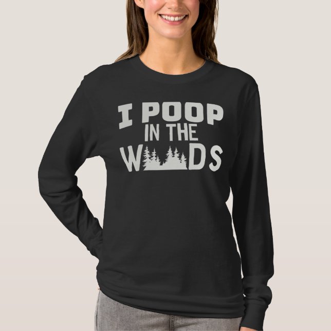 T-shirt Je Passe Au Camping De Bois (Devant)