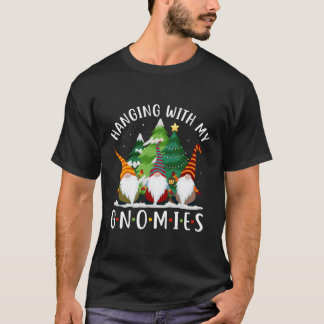 T-shirt Je Passe Avec Mes Gnomies Drôle Ami Gnome Christm