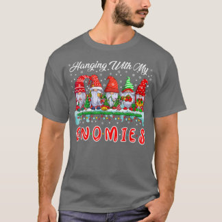 T-shirt Je Passe Avec Mes Gnomies Drôle Cinq Gnomes Xmas T