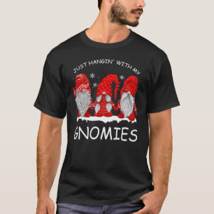 T-shirt Je Passe Juste Avec Mes Gnomies Gnome Christmas Te