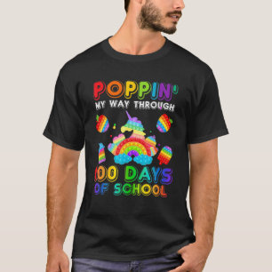 T-shirt Je Passe Mon Chemin À Travers 100 Jours D'École Po