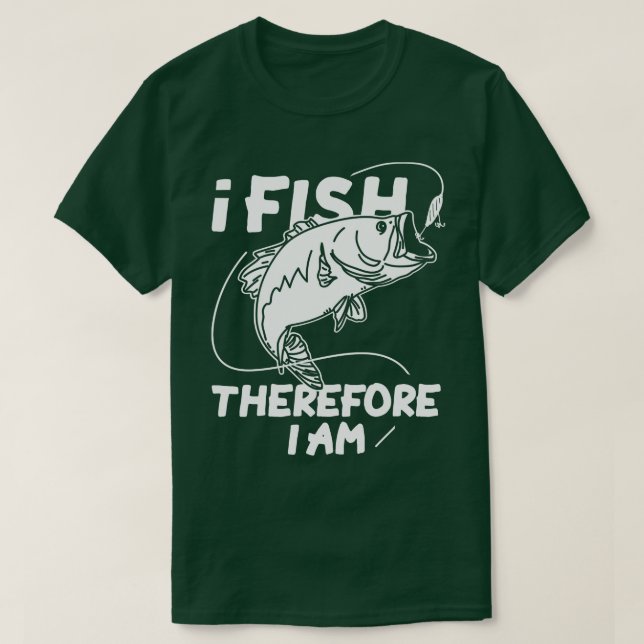 T-shirt Je Pêche Donc Je Suis (Design devant)