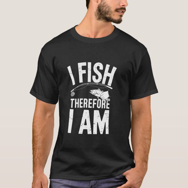 T-shirt Je pêche donc je suis (Devant)