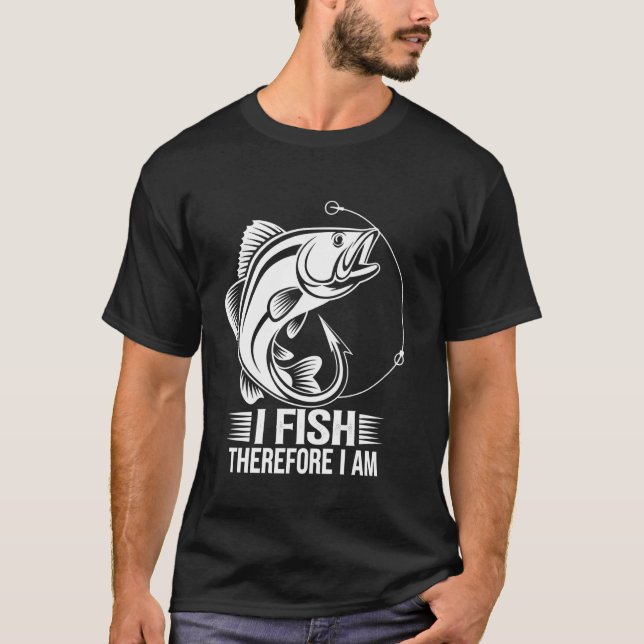 T-shirt Je pêche donc je suis (Devant)