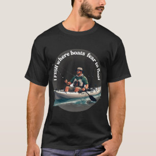 T-shirt Je pêche où les bateaux craignent de flotter