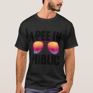 T-shirt Je Pee En Public Amusant Humour Adulte Sarcastique