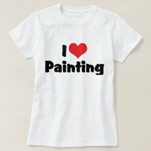 T-shirt Je Peins avec Amour - Artiste Amateur d'Art