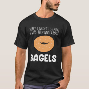 T-shirt Je Pensais À Bagels Amusant Bagel Amoureux Baki