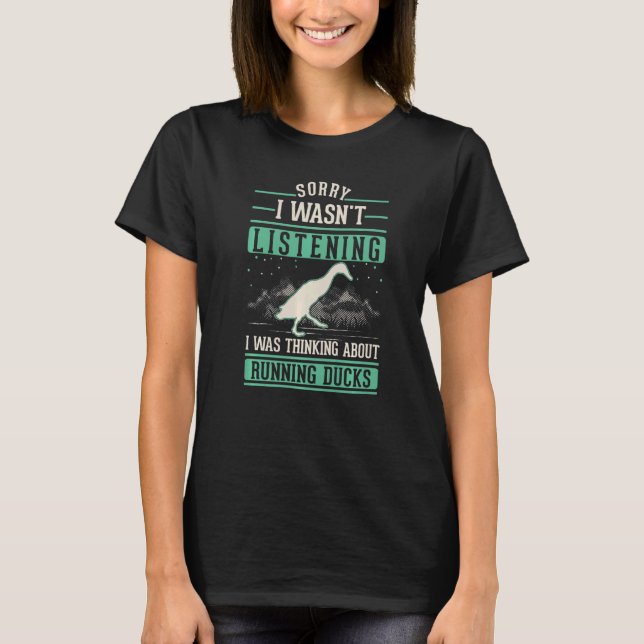 T-shirt Je pensais à Running Ducks (Devant)