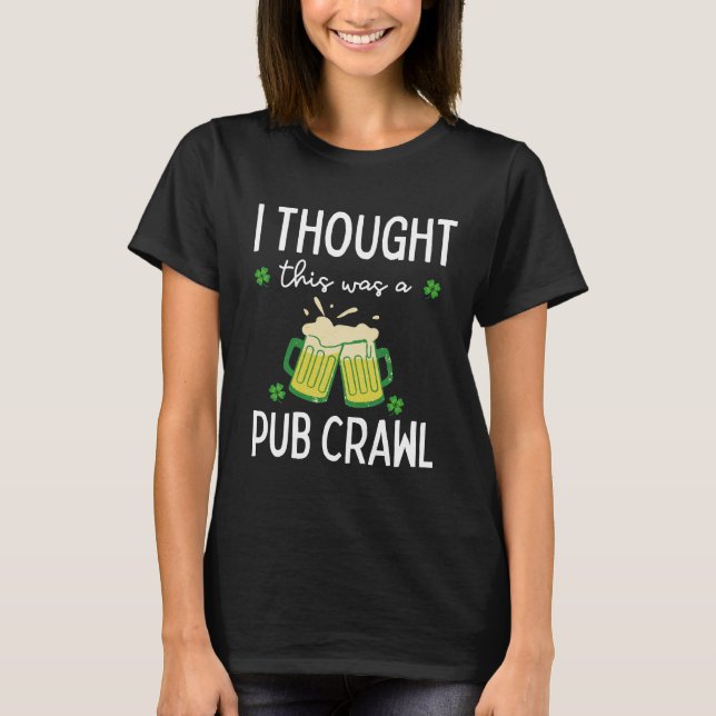 T-shirt je pensais que c'était une rampe de pub (Devant)