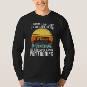 T-shirt Je pense à être capitaine de bateau ponton pour fa