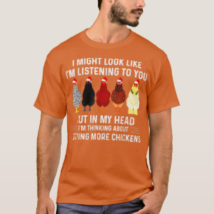 T-shirt Je Pense À Obtenir Plus De Poulets Christma