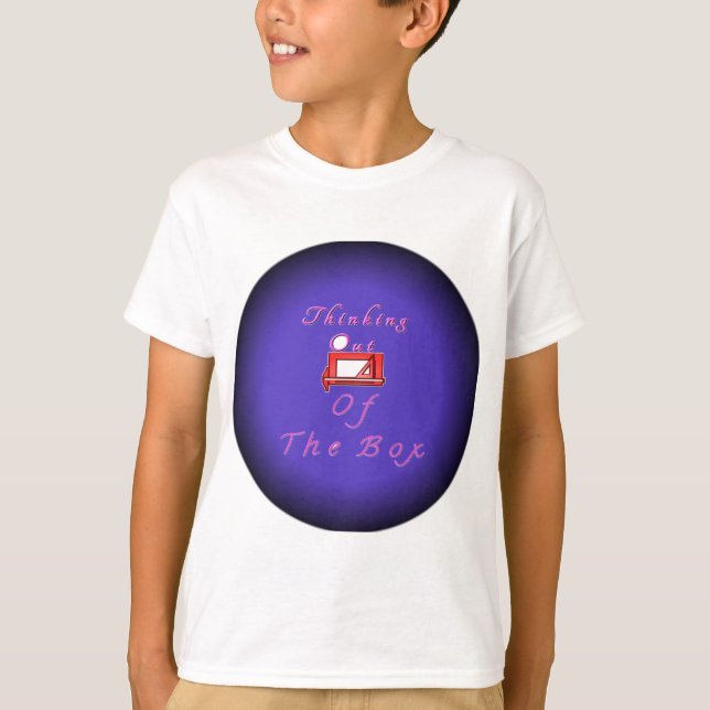 T-shirt Je pense en dehors de la boîte. (Devant)