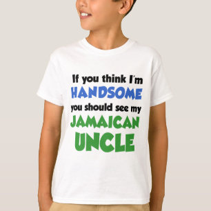 T-shirt Je pense être un beau oncle jamaïcain