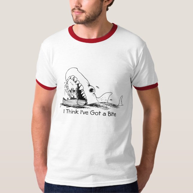 T-shirt Je pense que j'ai une morsure Fishin (Devant)