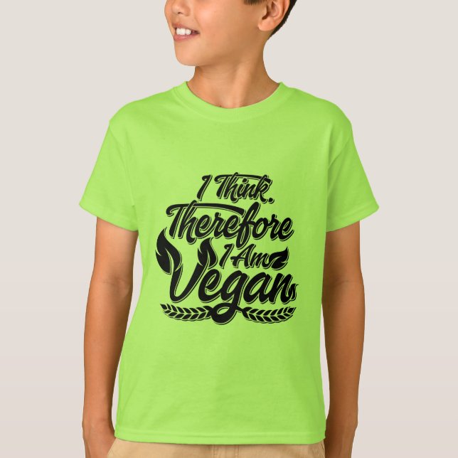 T-shirt Je Pense Que Je Suis Vegan. (Devant)