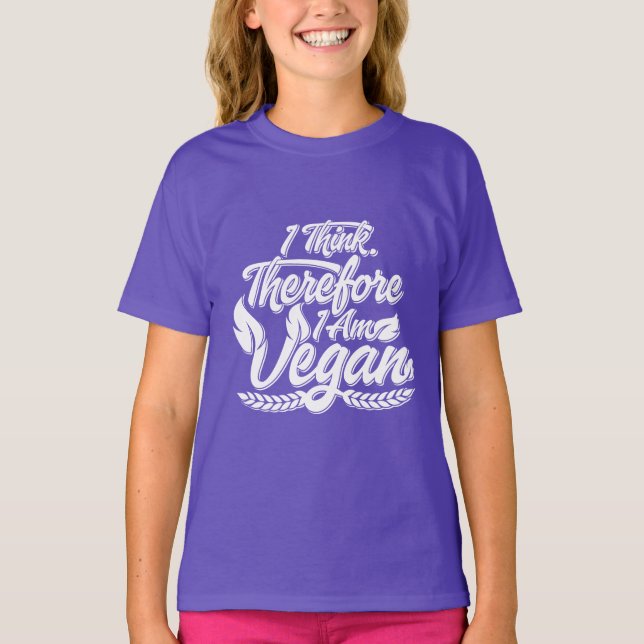 T-shirt Je Pense Que Je Suis Vegan. (Devant)