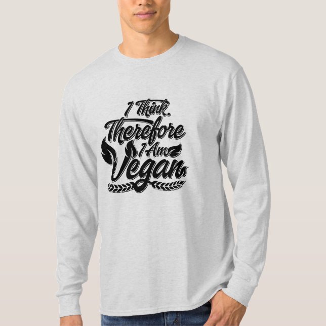 T-shirt Je Pense Que Je Suis Vegan. (Devant)